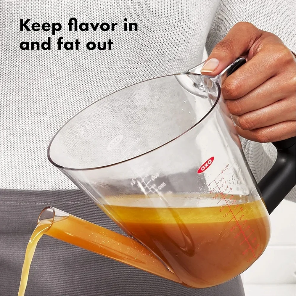 OXO Good Grips 4 Cup Fat Separator and Angled Turkey Baster Bundle